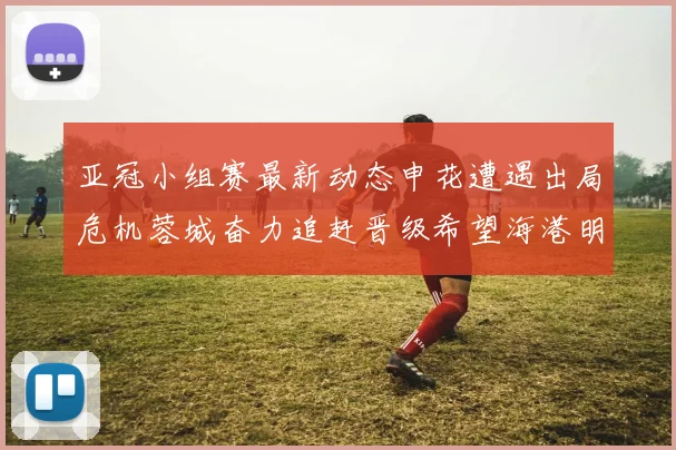 亚冠小组赛最新动态申花遭遇出局危机蓉城奋力追赶晋级希望海港明日迎战挑战
